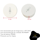 Sensor De Temperatura E Umidade Inteligente Zigbee  Tuya Redo