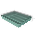 Separador Porta Talheres Com Tampa Organizador De Gaveta Mult