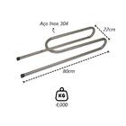 Serpentina Para Fogão De Lenha Em Tubo Aço Inox 80x22cm