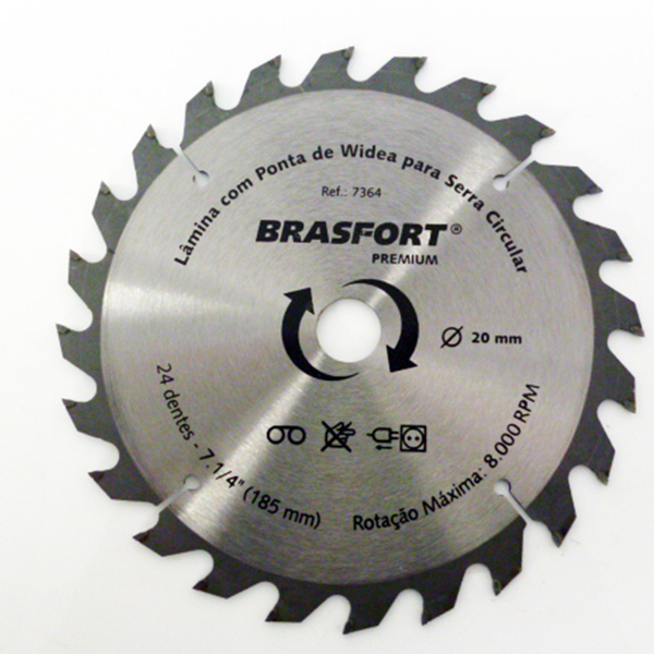 Serra Circ Mad Videa Brasfort 4.3/8" 24dtsx20mm Blister