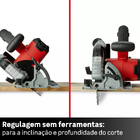 Serra Circular a Bateria Einhell 18V 190mm Brushless TP-CS 18/1900 para Madeira