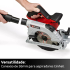 Serra Circular a Bateria Einhell 18V 190mm Brushless TP-CS 18/1900 para Madeira