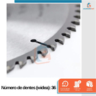 Serra Circular Com Vídea Para Madeira 7.1/4" X 16mm X 36 Dent