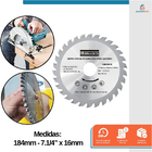 Serra Circular Com Vídea Para Madeira 7.1/4" X 16mm X 36 Dent