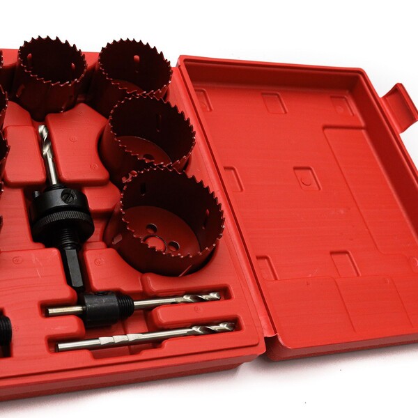 Serra Copo Aço Rapido Bimetal 13 Peças Profissional + Estojo