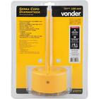 Serra Copo Diamantada 100mm Com Haste E Pino Guia  - Vonder