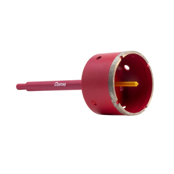 Serra Copo Diamantada para Alvenaria Com Haste 85mm Cortag