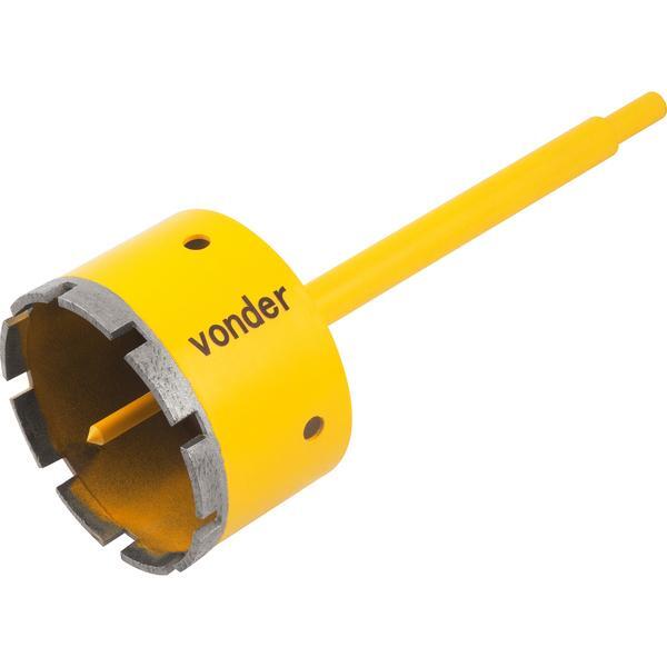 Serra Copo Diamantada 90mm Com Haste E Pino Guia  - Vonder