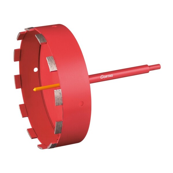 Serra Copo Diamantada Haste E Pino Guia P/ Alvenaria 200mm 60