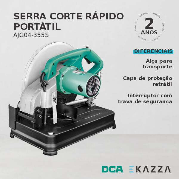 Serra Corte Rápido Portátil 14'' 2200w 220v Ajg04-355s - Dca