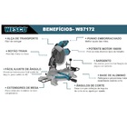 Serra Meia Esquadria 10'' 250mm 1800w Ws7172 Wesco