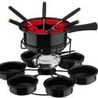 Serviço Fondue Viena Carroussel Giratório 6 Molheiras/garfos