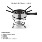 Serviço Jogo Fondue Mont Blanc 9 Pecas Garfos E Fogareiro