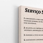 Serviço Social Dicionário Minimalista Quadro Canvas 140x90cm