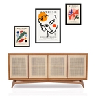 Set 3 Quadros Artes Abstratas Matisse - Com Vidro  Moldura Br