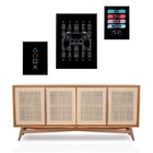 Set 3 Quadros Decorativos Gamer Preto Moldura Preta