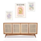 Set 3 Quadros Matisse Candy Colors - Com Vidro  Moldura Branca