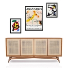 Set 3 Quadros Obras De Miró - Com Vidro Moldura Preta