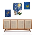 Set 3 Quadros Vida De Van Gogh Moldura Branca