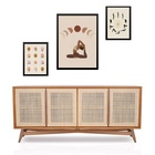 Set 3 Quadros Yoga - Posições Moldura Branca