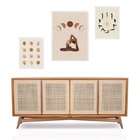 Set 3 Quadros Yoga - Posições Moldura Preta