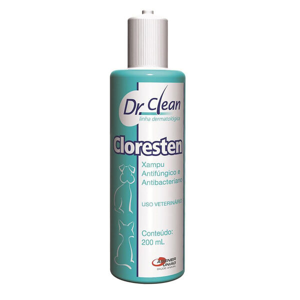Shampoo Antibacteriano Cloresten Agener Pet 200ml