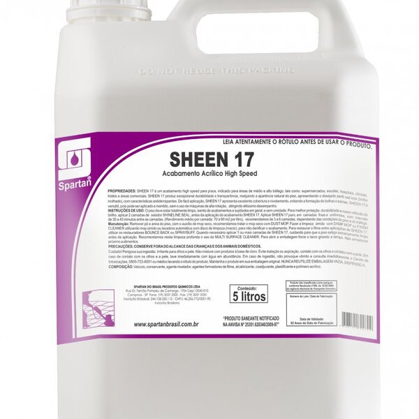Sheen 17 Acabamento Acrílico Para Alto Tráfego - 5 Litros - S