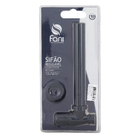 Sifão com Copo para Banheiro Industrial Preto Fosco 1" e 1x1.1/2" 30cm Fani