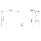 Sifão com Copo para Banheiro Metal Rígido Grafite Escovado Top Docol