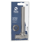 Sifão com Copo para Banheiro Metal Rígido Grafite Escovado 1"x1/2" 30cm Fani