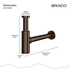 Sifão Bronze Escovado