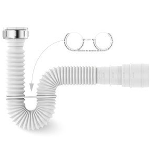 Sifão Censi Tubo Extensível Com Suporte E Porca De Metal 0,74