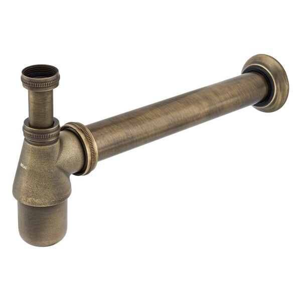 Sifão Com Copo Para Banheiro 30cm Latão Bruto Fani