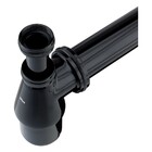 Sifão Com Copo Para Banheiro 30cm Preto Brilhante Fani