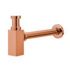 Sifão Copo Cromado Quadratto Rosé Gold Pia Lavatório