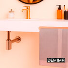 Sifão Copo Cromado Quadratto Rosé Gold Pia Lavatório