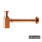 Sifão Copo Cromado Quadratto Rosé Gold Pia Lavatório