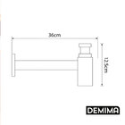 Sifão Copo Cromado Quadratto Rosé Gold Pia Lavatório