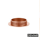 Sifão Copo Cromado Quadratto Rosé Gold Pia Lavatório