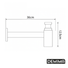 Sifão Copo Dourado Dorato Quadrado Eleganza Pia Lavatório