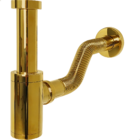 Sifão Copo Dourado Metal 7/8 E 1 1/4 Pol Tubo Ajustável Ajust