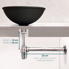 Sifão Copo Metal Cromado 1 1/4 Para Cuba Aparente Pia Suspens