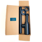 Sifão Copo Preto Fosco Quadrado Inox304 Universal Banheiro Cu