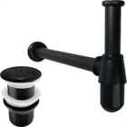 Sifao Copo Preto Metal 1 1/4 Pol E Valvula Click Ralo Pia Ban