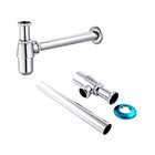 Sifão Cromado Aço Inoxidável Copo De Metal Cozinha Banheiro