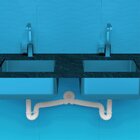 Sifão Duplo Sanfonado Extensível Censi 1,5m Branco