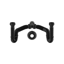 Sifão Duplo Sanfonado Extensível Censi 68cm Preto Preto 7214-