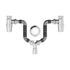 Sifão Duplo Sanfonado Extensível Censi Com Copo Horizontal Cr