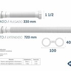 Sifão Extensível Universal Blukit (preto)