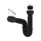 Sifão Flexível Sanfonado Preto Black Pia Lavabo Cozinha Tanqu